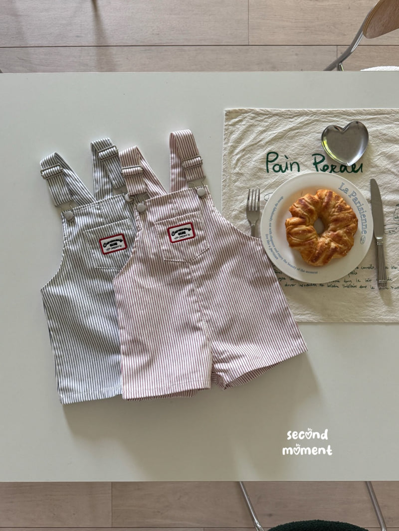 Second Moment - Korean Children Fashion - #Kfashion4kids - Label Overall Shorts