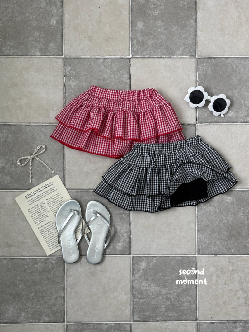 Second Moment - Korean Children Fashion - #childofig - Check Tiered Skirt