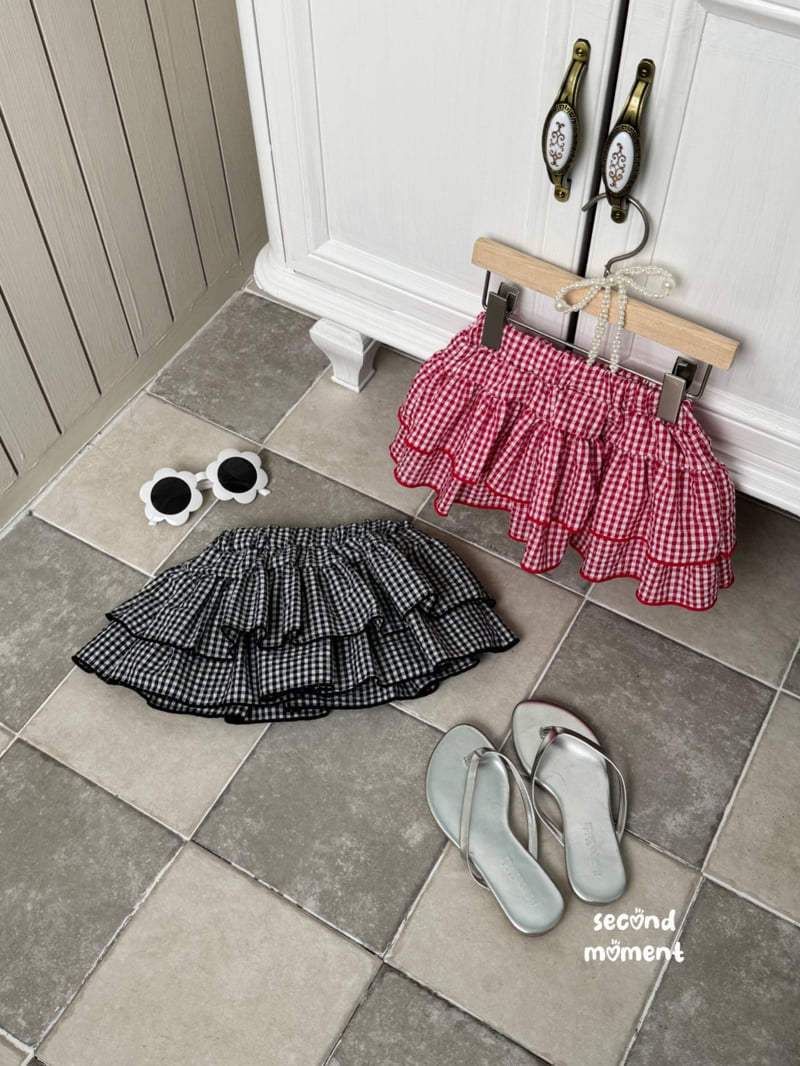 Second Moment - Korean Children Fashion - #childrensboutique - Check Tiered Skirt - 2