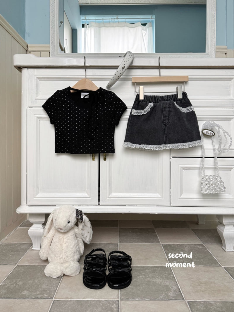 Second Moment - Korean Children Fashion - #designkidswear - Honey Denim Skirt - 8