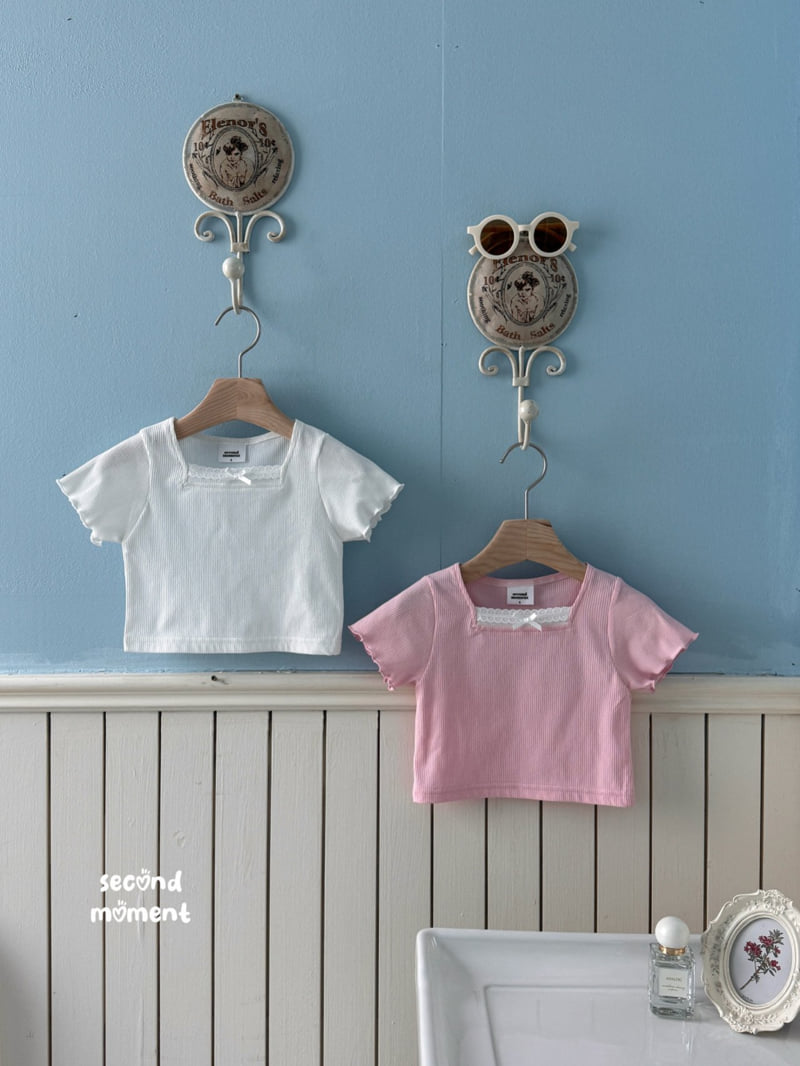 Second Moment - Korean Children Fashion - #designkidswear - Ribbon Square Tee - 2