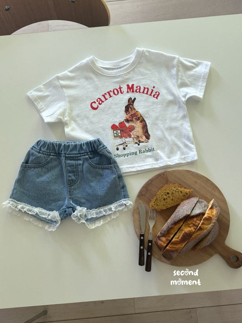Second Moment - Korean Children Fashion - #designkidswear - Lace Denim Shorts - 8