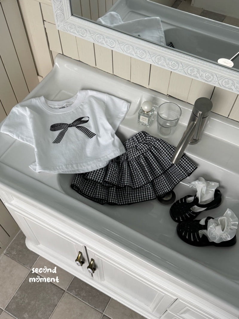 Second Moment - Korean Children Fashion - #designkidswear - Check Tiered Skirt - 4