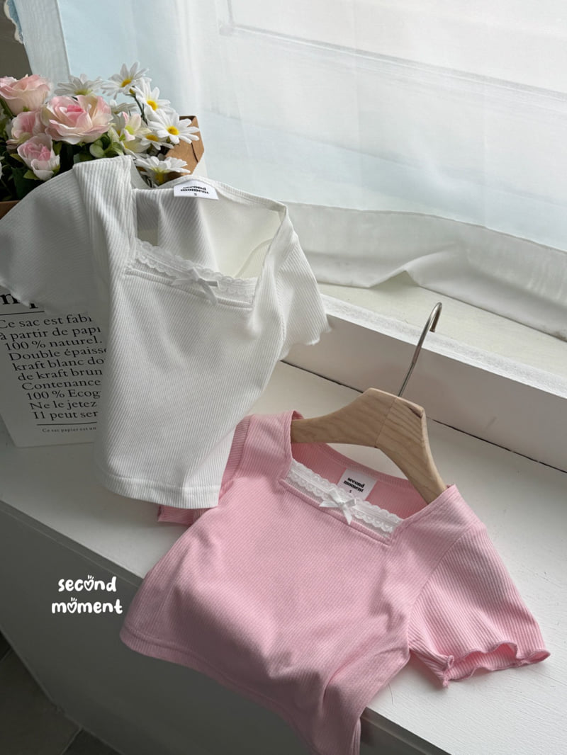 Second Moment - Korean Children Fashion - #discoveringself - Ribbon Square Tee - 3