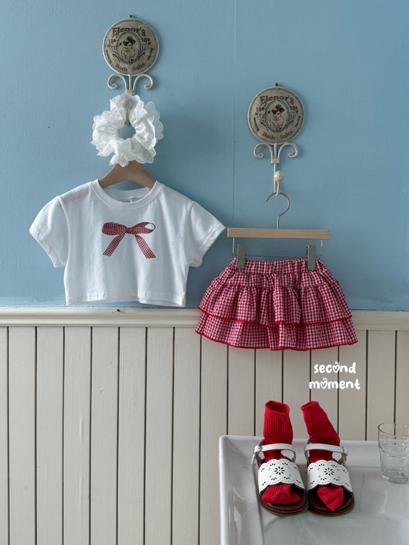 Second Moment - Korean Children Fashion - #fashionkids - Check Tiered Skirt - 5
