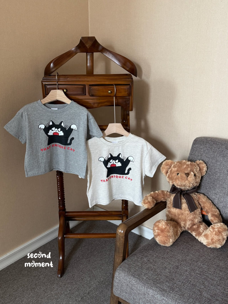 Second Moment - Korean Children Fashion - #fashionkids - Angry Cat Tee - 3