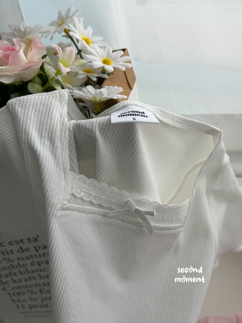 Second Moment - Korean Children Fashion - #discoveringself - Ribbon Square Tee - 4