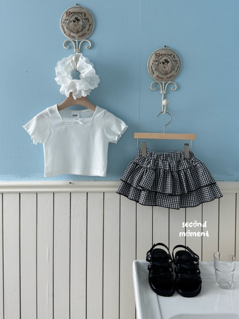 Second Moment - Korean Children Fashion - #kidsshorts - Check Tiered Skirt - 6