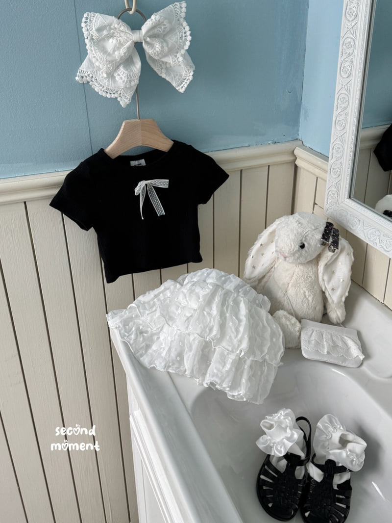 Second Moment - Korean Children Fashion - #fashionkids - Lace Tiered Skirt - 4