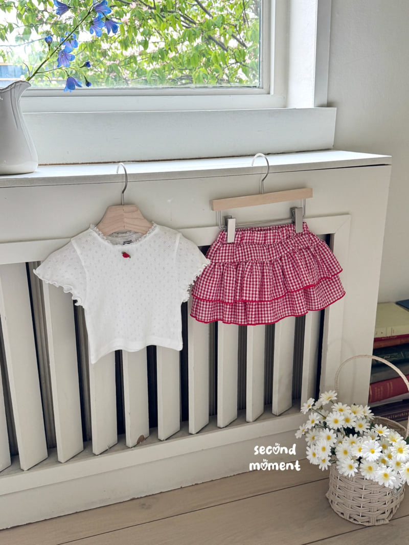 Second Moment - Korean Children Fashion - #kidsstore - Check Tiered Skirt - 7