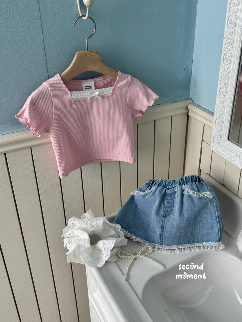 Second Moment - Korean Children Fashion - #kidsstore - Ribbon Square Tee - 6