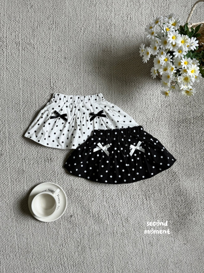 Second Moment - Korean Children Fashion - #kidzfashiontrend - Dot Ribbon Skirt - 3