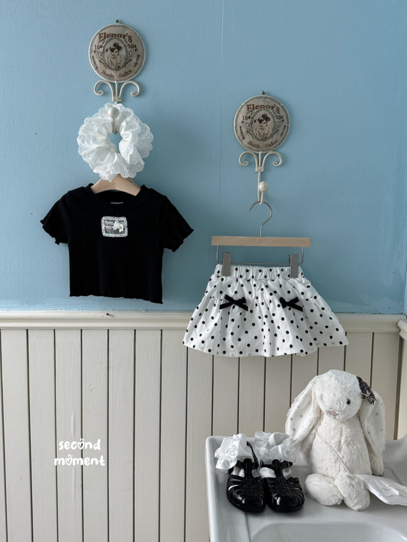 Second Moment - Korean Children Fashion - #littlefashionista - Dot Ribbon Skirt - 5