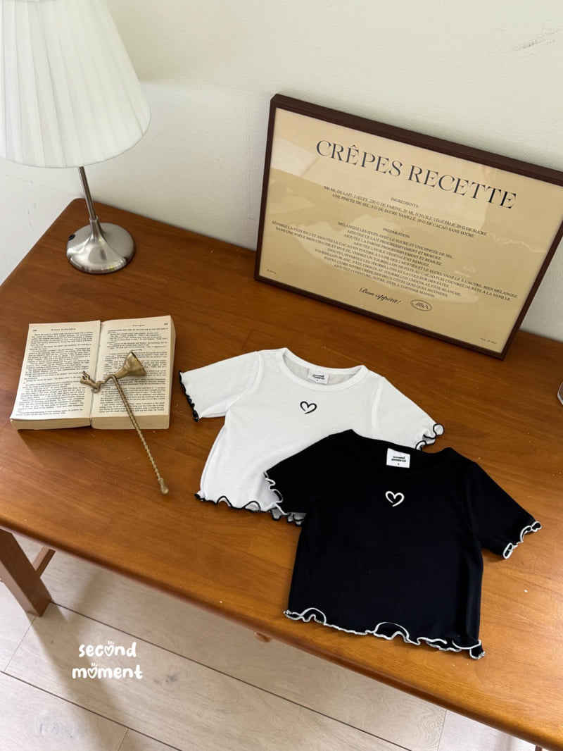 Second Moment - Korean Children Fashion - #littlefashionista - Wave Heart Tee - 2