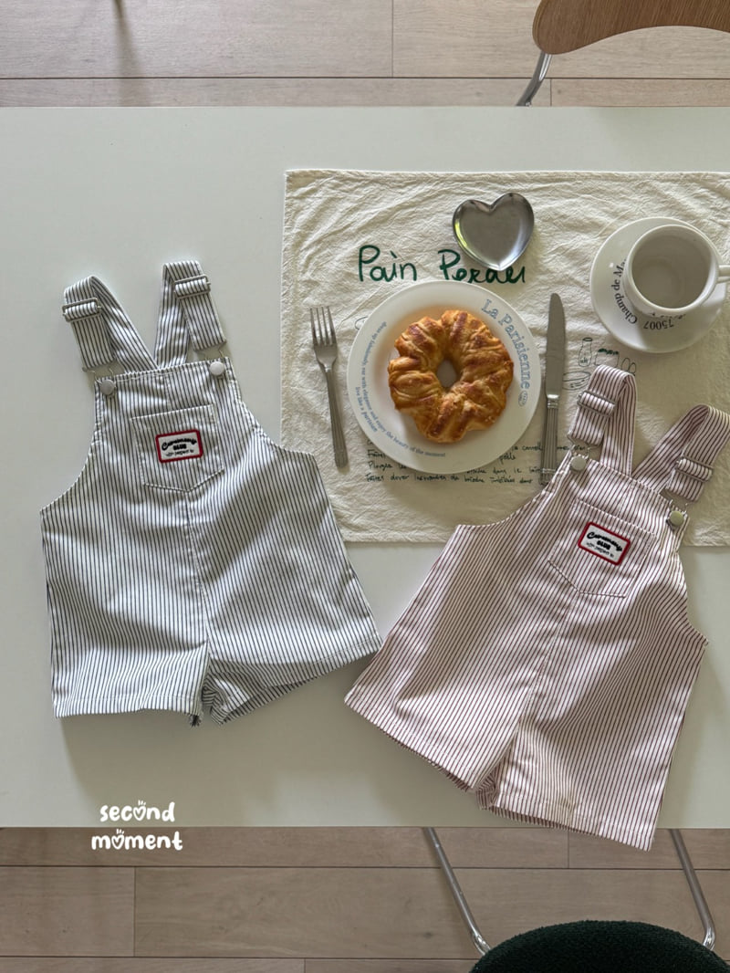 Second Moment - Korean Children Fashion - #littlefashionista - Label Overall Shorts - 2