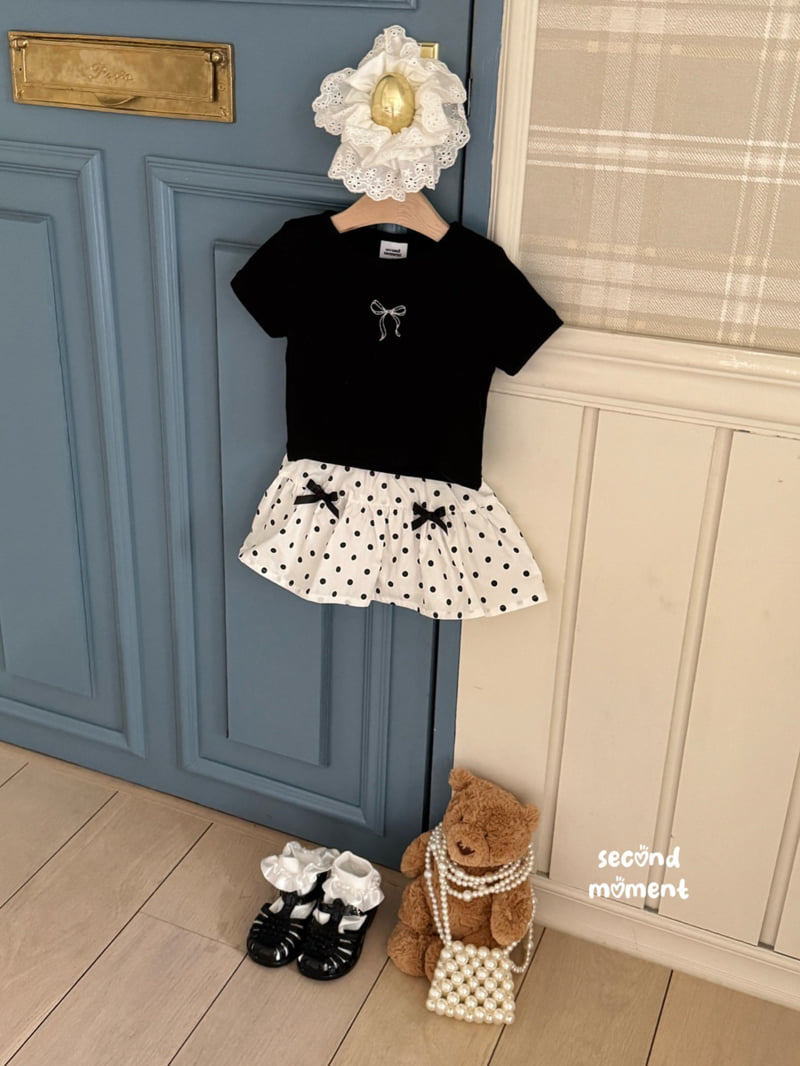 Second Moment - Korean Children Fashion - #magicofchildhood - Dot Ribbon Skirt - 6