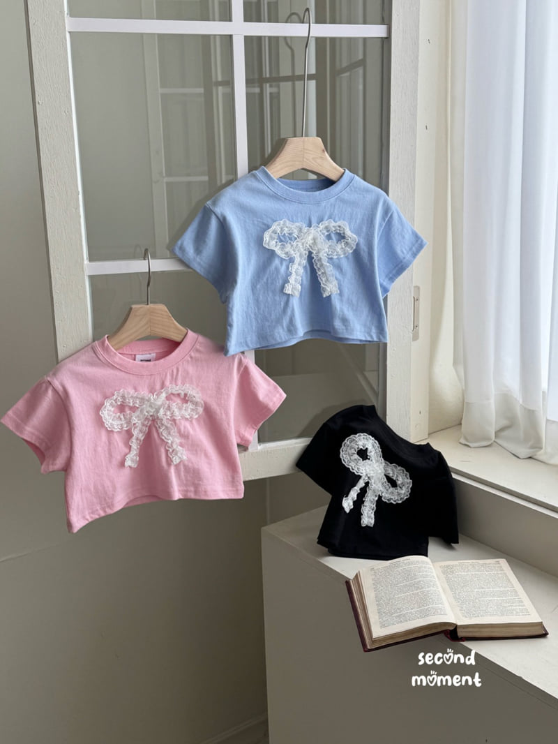 Second Moment - Korean Children Fashion - #magicofchildhood - Big Ribbon Tee - 2