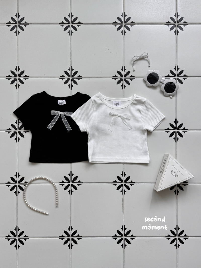 Second Moment - Korean Children Fashion - #magicofchildhood - Mesh Ribbon Tee