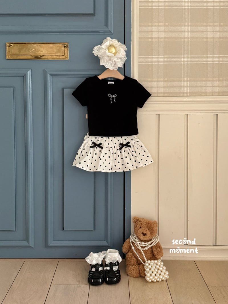 Second Moment - Korean Children Fashion - #minifashionista - Dot Ribbon Skirt - 7