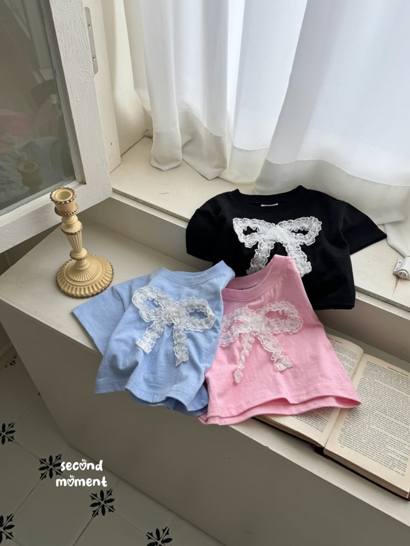 Second Moment - Korean Children Fashion - #minifashionista - Big Ribbon Tee - 3