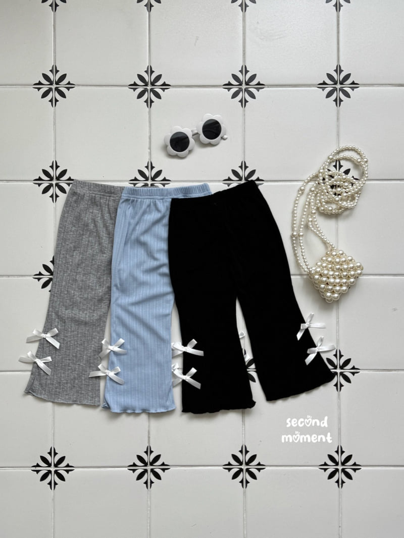 Second Moment - Korean Children Fashion - #minifashionista - Ribbon Bootcut Pants