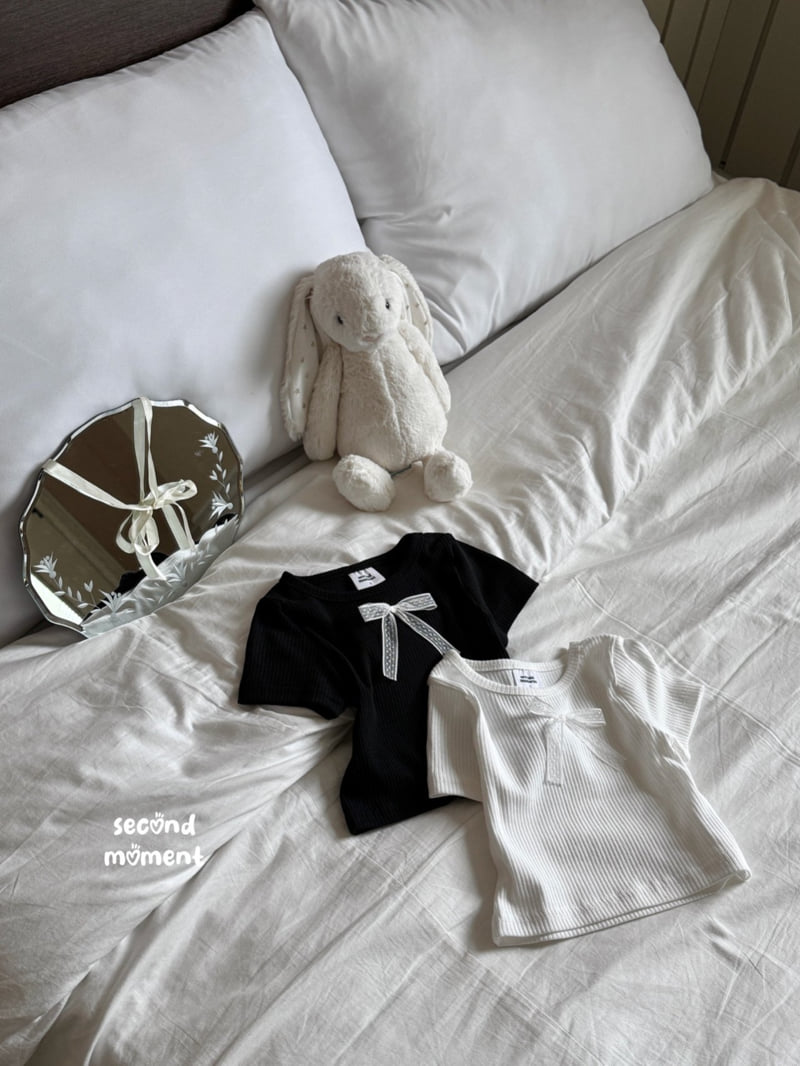 Second Moment - Korean Children Fashion - #prettylittlegirls - Mesh Ribbon Tee - 3