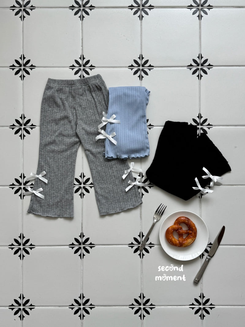 Second Moment - Korean Children Fashion - #prettylittlegirls - Ribbon Bootcut Pants - 2