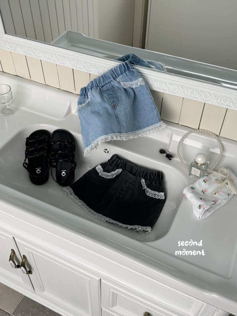 Second Moment - Korean Children Fashion - #todddlerfashion - Honey Denim Skirt - 3