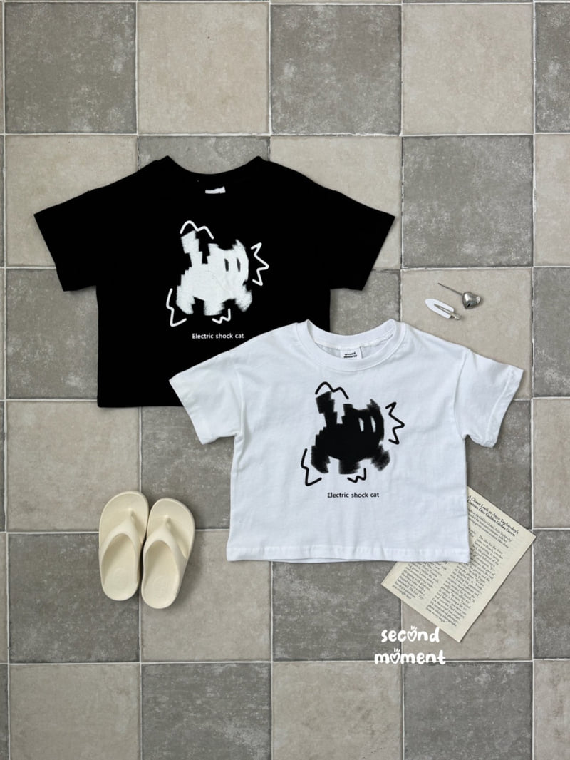 Second Moment - Korean Children Fashion - #todddlerfashion - Cat Tee - 2