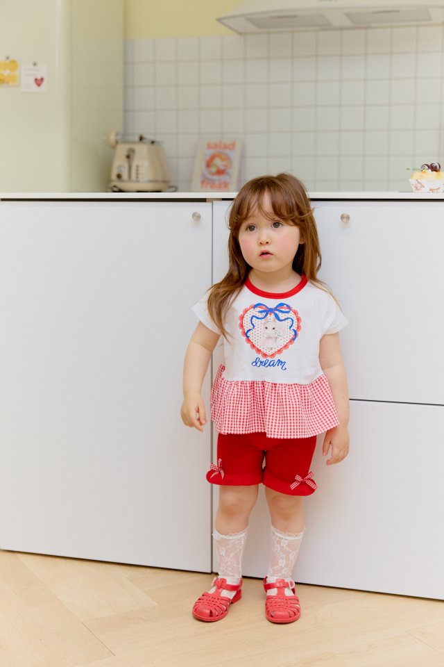 Sera - Korean Children Fashion - #prettylittlegirls - Hem Check Set - 4