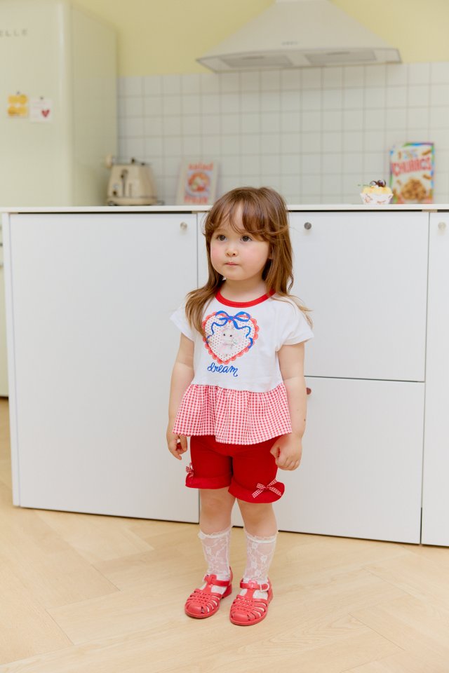 Sera - Korean Children Fashion - #childofig - Hem Check Set - 5