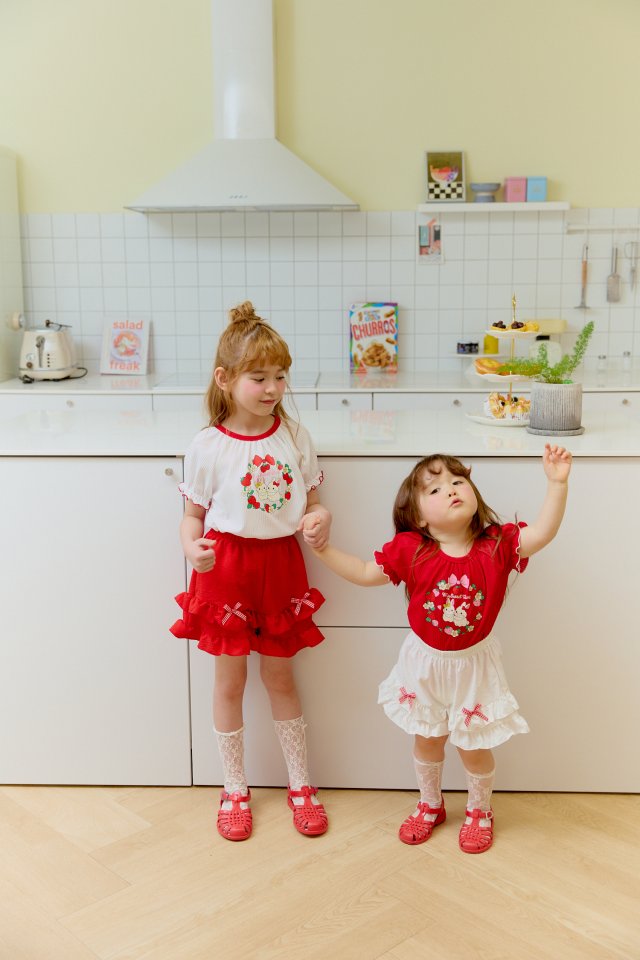 Sera - Korean Children Fashion - #childofig - Strawberry Blouse Set - 4