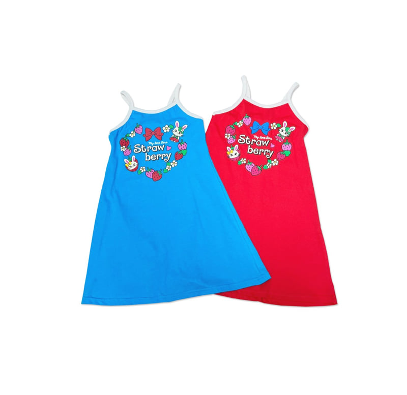 Sera - Korean Children Fashion - #childofig - Strawberry Strap One-piece