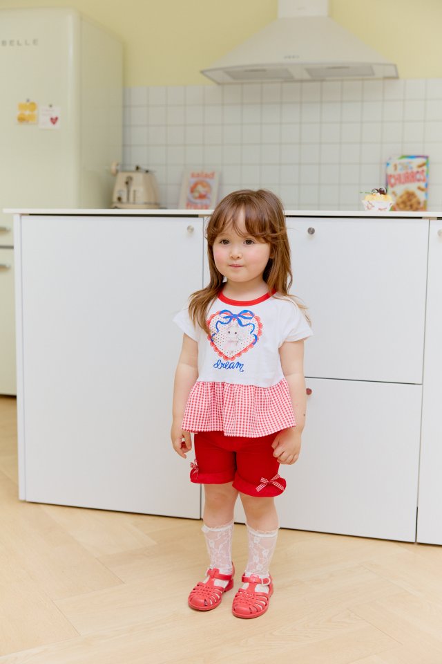 Sera - Korean Children Fashion - #childrensboutique - Hem Check Set - 6