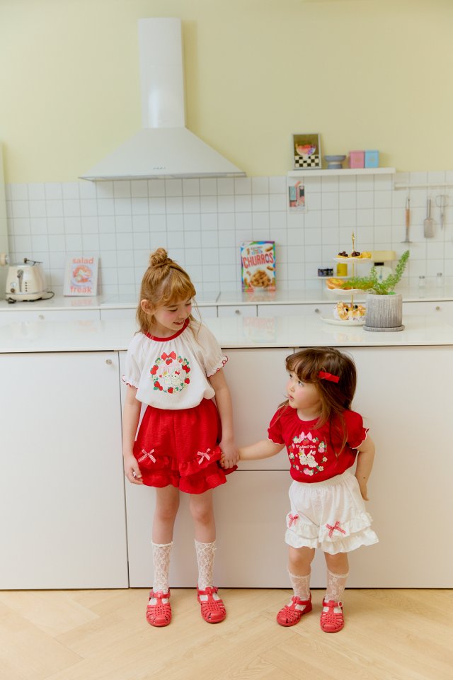 Sera - Korean Children Fashion - #designkidswear - Strawberry Blouse Set - 6