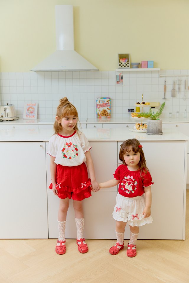 Sera - Korean Children Fashion - #fashionkids - Strawberry Blouse Set - 8