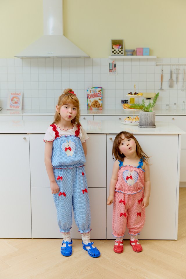 Sera - Korean Children Fashion - #fashionkids - Bunny Cool Check Set - 6