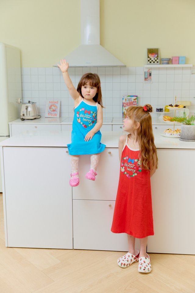 Sera - Korean Children Fashion - #fashionkids - Strawberry Strap One-piece - 5