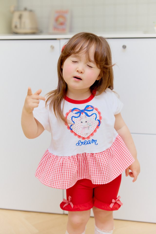 Sera - Korean Children Fashion - #kidsshorts - Hem Check Set - 10