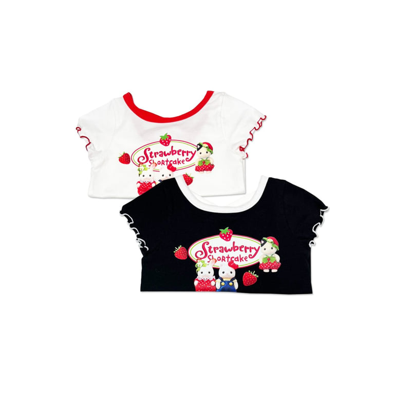Sera - Korean Children Fashion - #kidsstore - Pong Pong Strawberry Tee