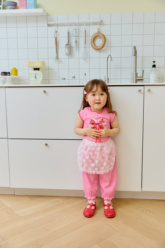 Sera - Korean Children Fashion - #magicofchildhood - Ribbon Check Sleeveless Tee - 6