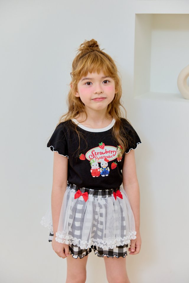 Sera - Korean Children Fashion - #magicofchildhood - Pong Pong Strawberry Tee - 5