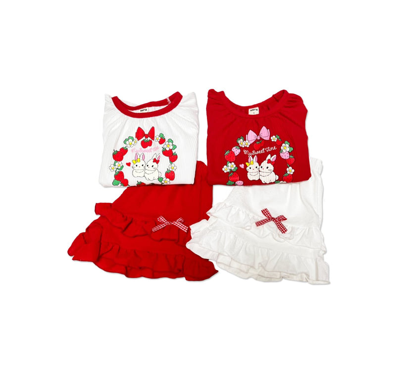 Sera - Korean Children Fashion - #minifashionista - Strawberry Blouse Set