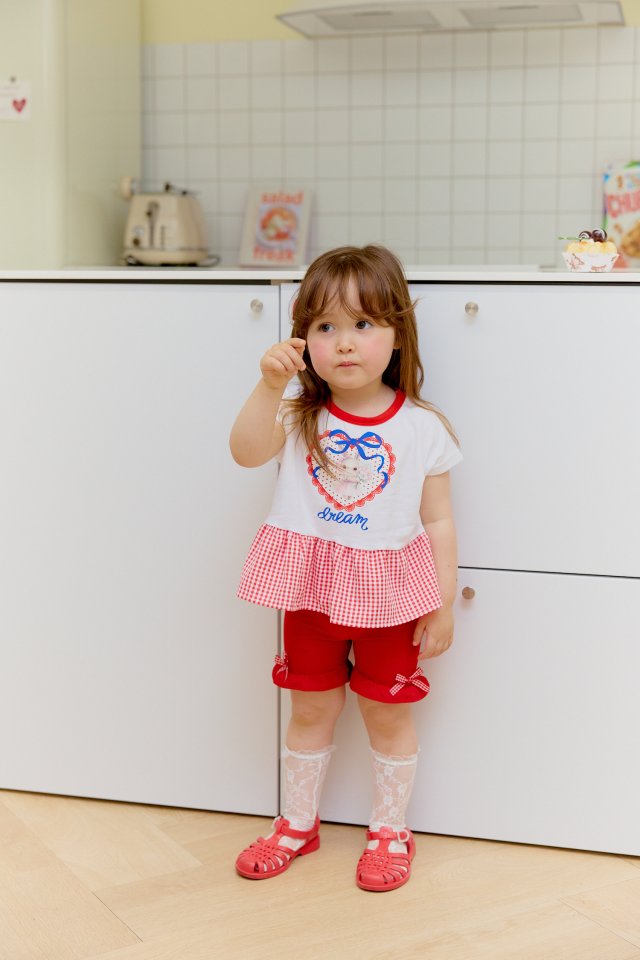 Sera - Korean Children Fashion - #prettylittlegirls - Hem Check Set - 3