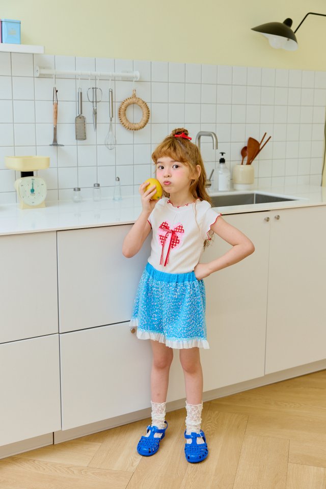 Sera - Korean Children Fashion - #todddlerfashion - Ribbon Check Sleeveless Tee - 9