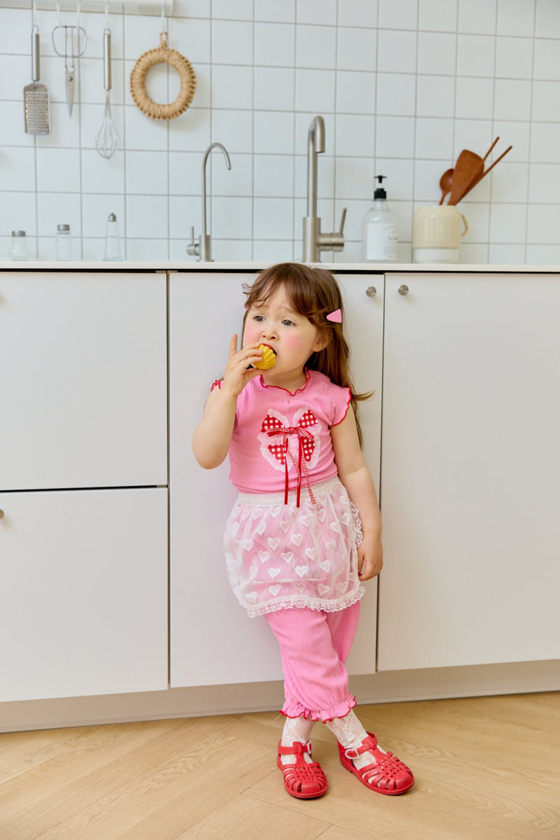 Sera - Korean Children Fashion - #toddlerclothing - Ribbon Check Sleeveless Tee - 10