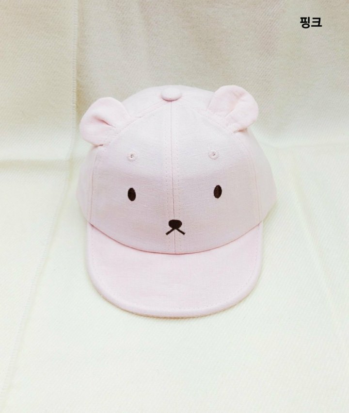 Shinseage Kids - Korean Baby Fashion - #babyfever - Linen Bear Cap - 2