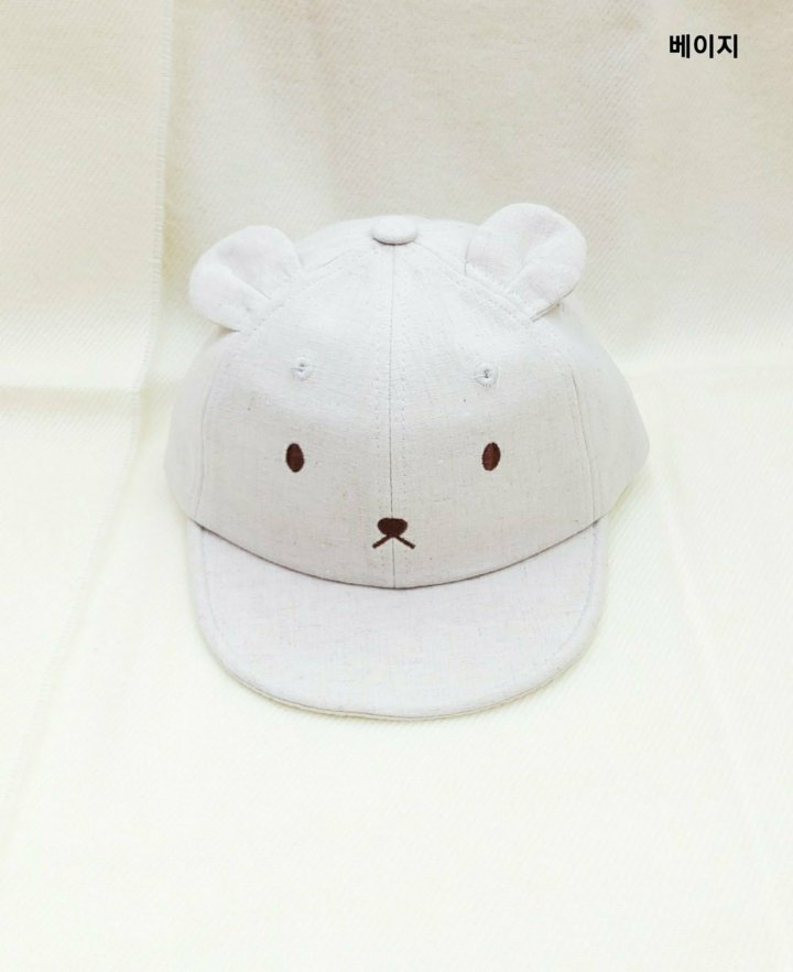 Shinseage Kids - Korean Baby Fashion - #babygirlfashion - Linen Bear Cap - 4