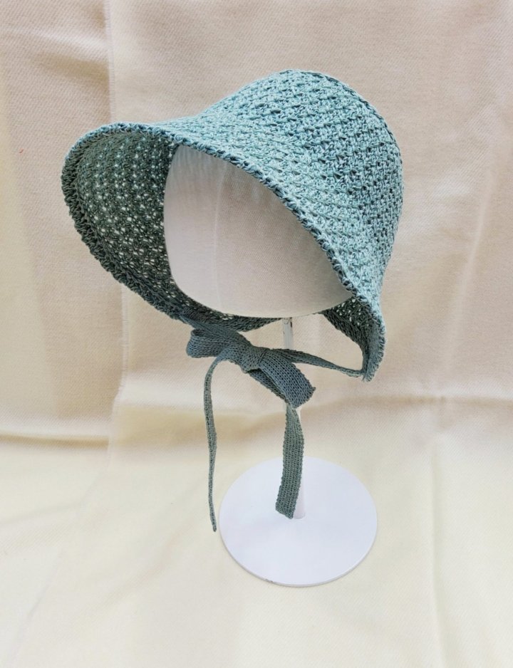Shinseage Kids - Korean Children Fashion - #kidzfashiontrend - Crochet Patterned Straw Bonnet - 4