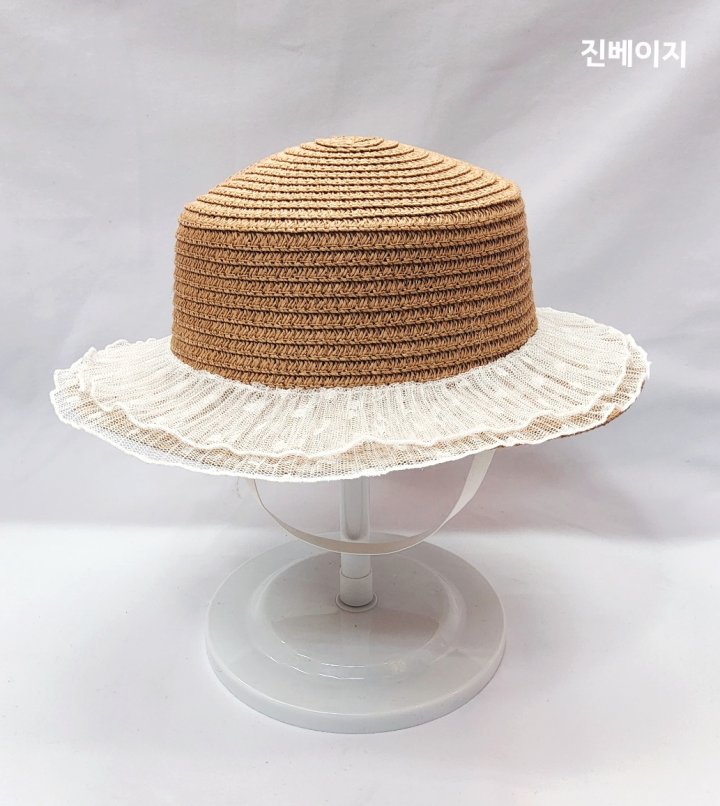 Shinseage Kids - Korean Children Fashion - #childofig - Mesh Lace Straw Bucket Hat - 2